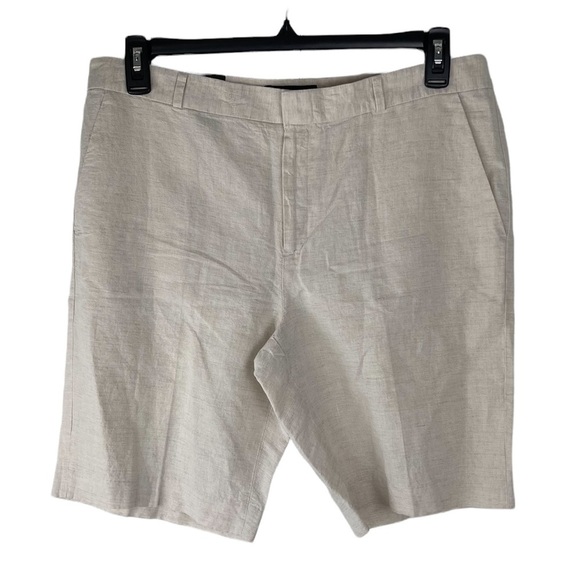Banana Republic Factory 10’ Chino Linen Blend Dressy Career Khaki Short Size 12 - Picture 1 of 7